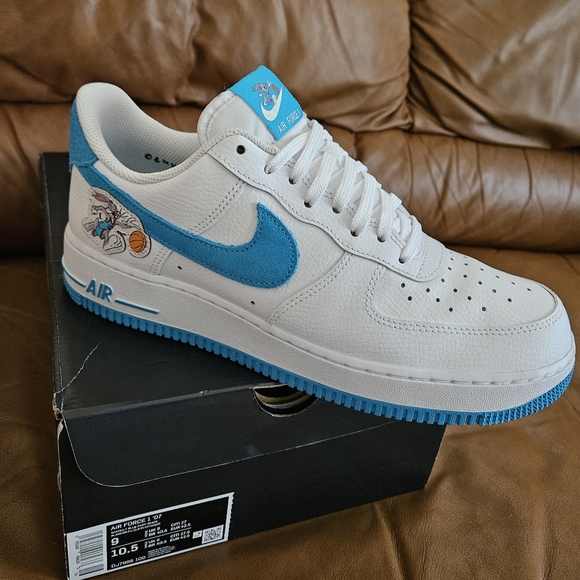 (😎SOLD😎)... Men's Nike Air Force 1 '07 Low 'Hare Space Jam' Size 9 - Picture 16 of 16
